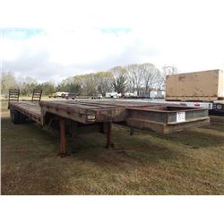 TRANSCRAFT STEP DECK T/A TRAILER, S/N TC9901, 24', DOVETAIL W/RAMPS, 295/75R22.5 TIRES, SPOKE WHEELS