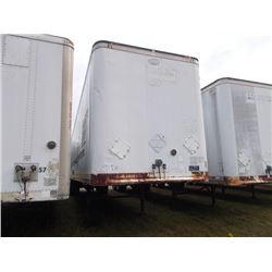 1989 DORSEY 48' T/A VAN TRAILER, S/N 1DTV41Z28KA186816, ROLL UP DOOR, 275/80R22.5 TIRES