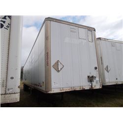 1998 WABASH 57' T/A VAN TRAILER, S/N 1JJV572W5W6637841, SLIDING TANDEM, 235/75R22.5 TIRES