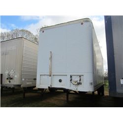 1995 FRUEHAUF 28' S/A VAN PUP TRAILER, S/N 1H2V02816SE012018, ROLL UP DOOR, 11R22.5 TIRES
