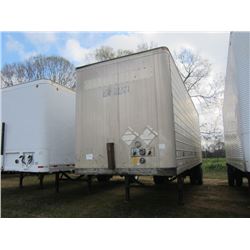 1993 STRICK 28' S/A VAN PUP TRAILER, S/N 1S11C8282PD355035, ROLL UP DOOR, 285/75R24.5 TIRES