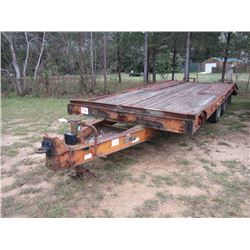 SHOALS AMERICAN 22' T/A TRAILER, S/N 1HZD28207C1003007, 18' FLATBED, 5' DOVETAIL W/ FOLD UP RAMP, DU