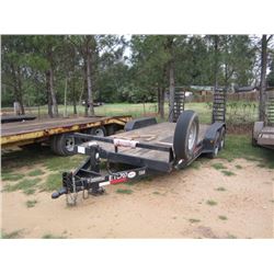 2000 BETTER BUILT 18' TAG TRAILER, S/N 4MNDB182301001628, 24" DOVETAIL, FOLDUP RAMPS, 235/80R16 TIRE