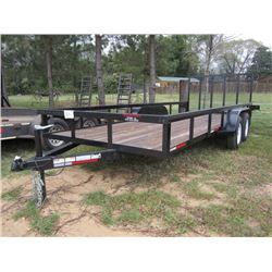 (UNUSED) 2015 TRAILER WORLD 18' T/A TAG TRAILER, S/N 57BSG6585F1024090, WIRE MESH RAMP, ST205/75D15 