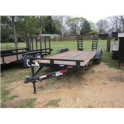 (UNUSED) 2015 TRAILER WORLD 20' T/A CAR HAULER TRAILER, S/N 57BEF7209F1023691, FOLD UP RAMPS, ST205/