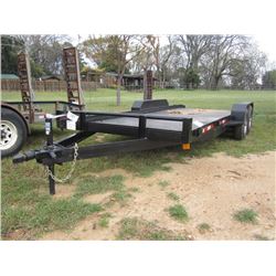SHOP BUILT 18' T/A TAG TRAILER, S/N , 20" DOVETAIL, ST205/85D14.5 TIRES