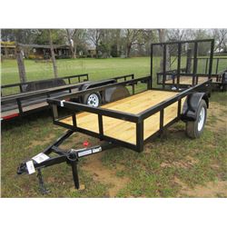 (UNUSED) 2015 CALIBER 5' X 10' S/A TAG TRAILER, DS/N 57BAG5105F1516009, WIRE MESH RAMP, ST205/ TIRES