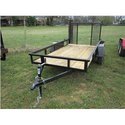 SHOP BUILT 5' X 10' S/A TAG TRAILER, S/N , FOLD UP RAMP, ST205/75D15 TIRES
