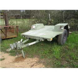 6' X 8' MILITARY W/A TRAILER, S/N 3919USMC588830, PENTLE HOOK, SURGE BRAKE, 37X12.50R16.5LT TIRES