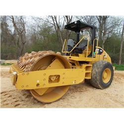 CAT CS54 VIBRATORY ROLLER, S/N C5R00328, (09 YR) 84" SMOOTH DRUMS W/PADFOOT SHELL KIT, CANOPY, METER