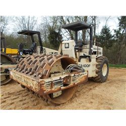 INGERSOLL-RAND SD-100F VIBRATORY ROLLER, S/N 5901S, 84" PADFOOT DRUM, CANOPY, METER READING 4,529 HO
