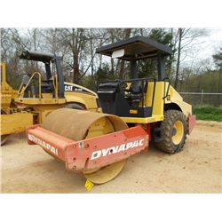 DYNAPAC CA152D VIBRATORY ROLLER, S/N 64221412, 66" SMOOTH DRUM, CANOPY, METER READING 1,251 HOURS (C