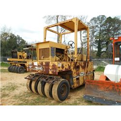 FERGUSON SP912 PNEUMATIC ROLLER, S/N 744, 9 WHEELED, JOHN DEERE DIESEL ENG, CANOPY, METER READING 72