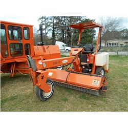LAY-MOR 8HC BROOM, S/N 32271, 8' BROOM, WATER SYSTEM, ROLL BAR, TOW PACKAGE, KUBOTA DIESEL ENG, METE
