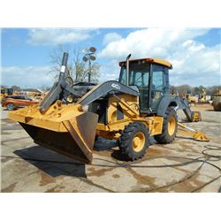 JOHN DEERE 410J 4X4 LOADER BACKHOE, S/N 180053, (10 YR) GP BUCKET, 30" HOE BUCKET, ECAB W/AIR, METER