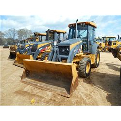 JOHN DEERE 310SJ 4X4 LOADER BACKHOE, S/N 210998 (12 YR) GP BUCKET, 24" HOE BUCKET, ECAB W/AIR, METER