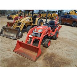 KUBOTA BX25 4X4 LOADER BACKHOE, S/N 60043, (2011 YR) METER READING 802 HOURS