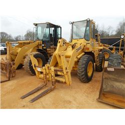 JOHN DEERE 344E WHEEL LOADER, S/N B000349, PALLET FORKS, ECAB W/ AIR, 15.5-25 TIRES