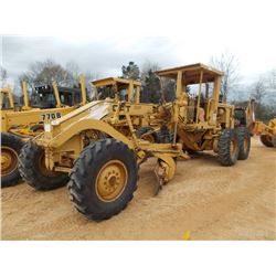 CAT 12G MOTOR GRADER, S/N 112309, 12' HYD MOLDBOARD W/TIP CONTROL, SCARIFIER, CANOPY, 14.00-24 TIRES
