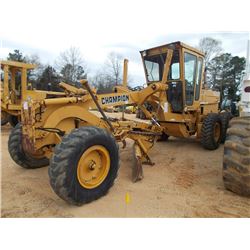 CHAMPION 720A MOTOR GRADER, S/N 20185-90, 12' HYD MOLDBOARD W/TIP CONTROL, SCARIFIER, ECAB W/AIR, 14