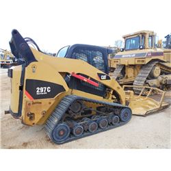 CAT 297C XPS HIGH-FLOW SKID STEER LOADER, S/N GCP01270 (08 YR) TRACK TYPE, DAVCO BRUSH CUTTER ATTACH
