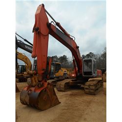 HITACHI EX270LC HYDRAULIC EXCAVATOR, S/N 158-7070, 10' 3" STICK, 48" BUCKET, THUMB, ECAB, METER READ