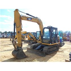 CAT 307D MINI HYDRAULIC EXCAVATOR, S/N DSG02632 (11 YR) 7' 3" STICK, 30" BUCKET, AUX HYD, BACKFILL B