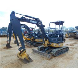JOHN DEERE 35D MINI HYDRAULIC EXCAVATOR, S/N 260204 (08 YR) 6'3" STICK, 34" BUCKET, AUX HYD, BACKFIL
