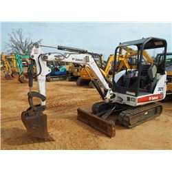BOBCAT 325G MINI HYDRAULIC EXCAVATOR, S/N AAC513062, 3' 6" STICK, 24" BUCKET, QUICK COUPLER, AUX HYD