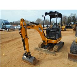JCB 8018 MINI HYDRAULIC EXCAVATOR, S/N 4YS00933 (14 YR) 3' 6" STICK, 24" BUCKET, BLADE, CANOPY, METE