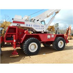 LINKBELT ROUGH TERRAIN CRANE, S/N 47IOU-162, 3 SECTION 70' BOOM, 24' JIB, ANTI 2 BLOCK BALL, 3 SHEAV