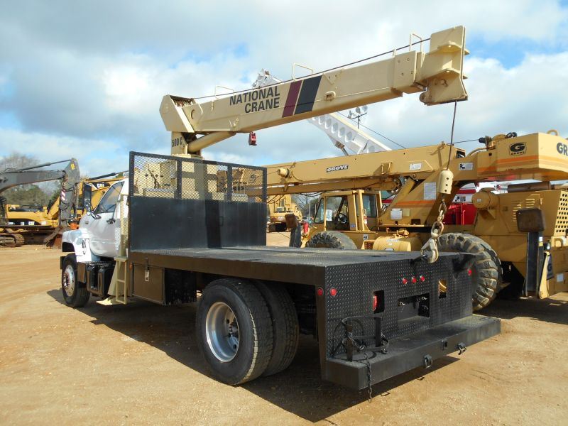 1990 GMC TOP KICK S/A FLATBED CRANE TRUCK, S/N 1GDM7H1J4LJ603062, CAT