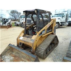 CAT 247 SKID STEER LOADER, S/N CML00440 (03 YR) TRACK TYPE, GP BUCKET, CANOPY, METER READING 6,774 H