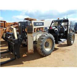 INGERSOLL-RAND VR843 TELESCOPIC FORKLIFT, S/N 172611, CUMMINS DIESEL ENG, 4' FORKS, OUTRIGGERS, TILT