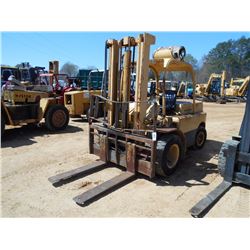 HYSTER FORKLIFT, S/N , 1 STAGE MAST, CANOPY, METER READING 2,386 HOURS