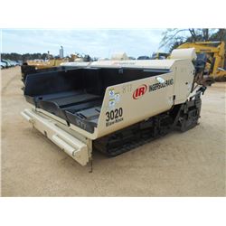 INGERSOLL-RAND PF-3020 ASPHALT PAVER, S/N 178741, KUBOTA DIESEL ENG, 8'-14' SCREED, METER READING 85