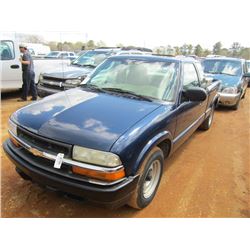 2003 CHEVROLET S10 PICKUP, S/N 1GCCS19X438207381, GAS ENG, AUTO TRANS, ODOMETER READING 94,302 MILES