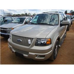 2005 FORD EXPEDITION LIMITED 4X4, S/N 1FMFU205X5LA08520, GAS ENG, AUTO TRANS, ODOMETER READING 170,8