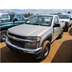 2006 CHEVROLET COLORADO PICKUP, S/N 1GCDT146668193844, GAS ENG, A/T, TOOLBOX, ODOMETER READING 122,5