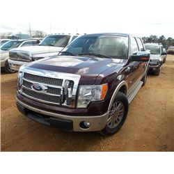 2010 FORD F150 KING RANCH CREW CAB PICKUP, S/N 1FTFW1CV0AKA21300, V8 GAS ENG, AUTO TRANS, ODOMETER R