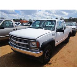 1998 CHEVROLET 1500 4X4 PICKUP, S/N 1GCEK19M4WE140849, GAS ENG, AUTO TRANS, EXTENDED CAB, ODOMETER R