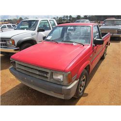 1987 MAZDA B2200- SE5 PICKUP, S/N JM2UF1139H0132440, GAS ENG, 5 SPD TRANS, BED LINER, ODOMETER READI
