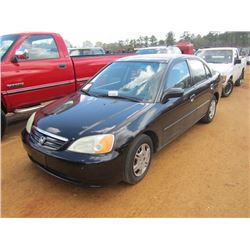 2002 HONDA CIVIC, S/N 1HGES16582L003092, GAS ENG, A/T, ODOMETER READING 242,812 MILES