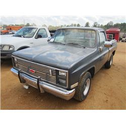 1985 CHEVROLET PICKUP, S/N 1GCDC14H0FF365914, GAS ENG, AUTO TRANS, ODOMETER READING 13,072 MILES