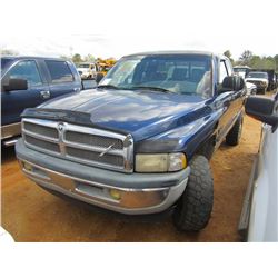 2001 DODGE RAM 2500 EXTENDED CAB 4X4 PICKUP, S/N 3B7KF23641G745575, CUMMINS DIESEL ENG, A/T, ODOMETE