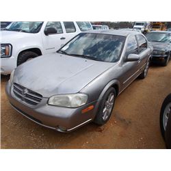 2001 NISSAN MAXIMA, S/N JN1CA31051T837567, GAS ENG, AUTO TRANS, ODOMETER READING 183,731 MILES