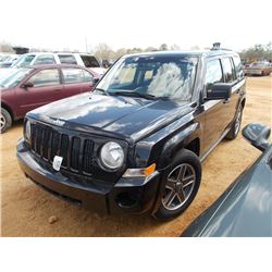 2009 JEEP PATRIOT SUV, S/N 1J4FT28B19D196470, GAS ENG, A/T, ODOMETER READING 127,342 MILES