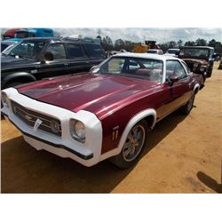 1973 CHEVROLET LAGUNA, S/N 1E37H31435995, GAS ENG, A/T, ODOMETER READING 85,334 MILES