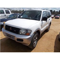 2001 MITSUBISHI MONERO 4X4, S/N JA4MW31R11J010976, GAS ENG, AUTO TRANS, METER READING 53,053 MILES