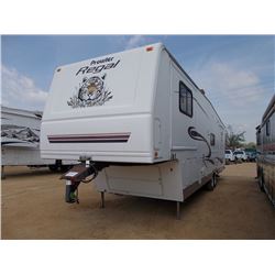 2005 FLEETWOOD PROWLER REGAL 36' FIFTH WHEEL T/A TRAVEL TRAILER, S/N 1EC5F362954003352, 4 SLIDE OUTS